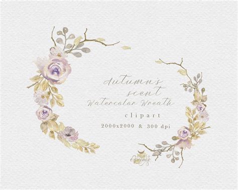 Watercolor Wreath Clipart Floral Wreath Clipart Roses - Etsy