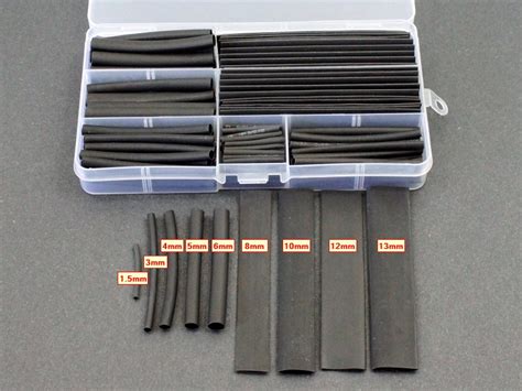 Black Heat Shrink Tubing Kit (140pcs) - ProtoSupplies