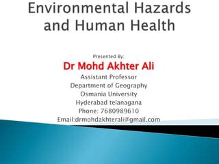 Environmental hazards & Human Health | PPT