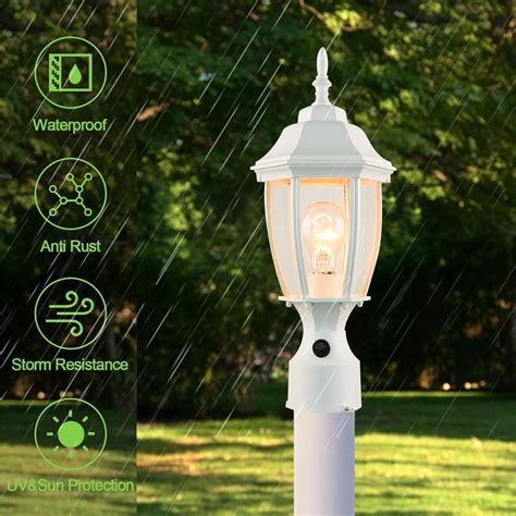 KPUY Whtie Outdoor Post Lights,Waterproof Aluminum Housing with ...