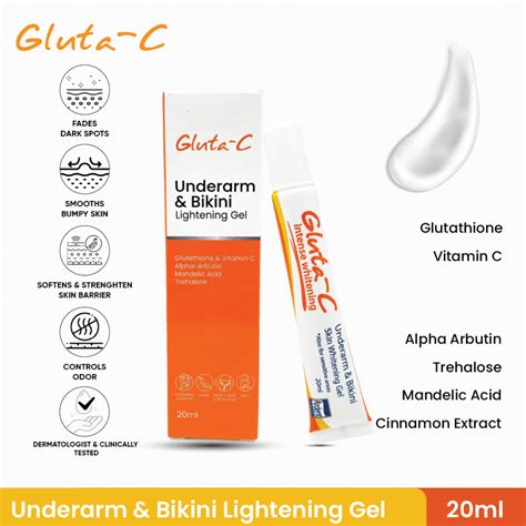 Gluta C Intense Whitening Underarm And Bikini Gel 20mL Shopee Philippines