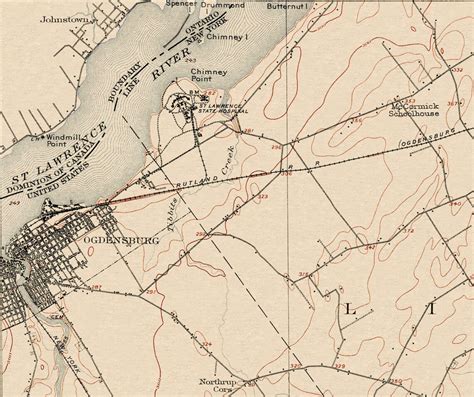 Ogdensburg New York Vintage Map 1905 Etsy