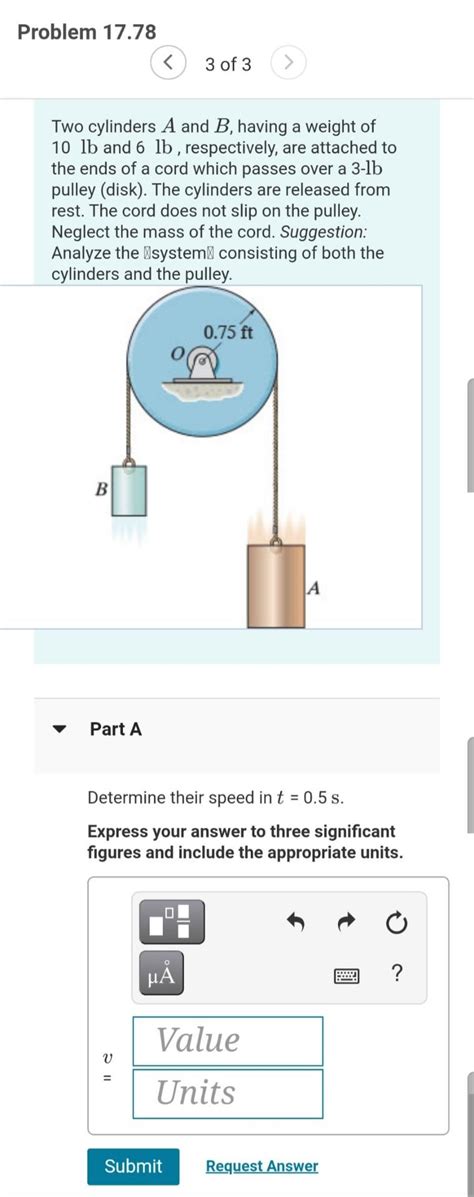 Solved Problem 17 78 く 3 of 3 Two cylinders A and B having Chegg