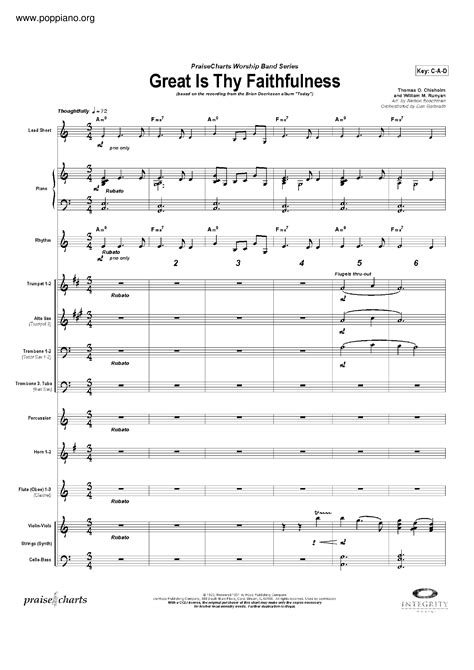 Spiritual Great Is Thy Faithfulness Sheet Music Pdf Free Score Download ★