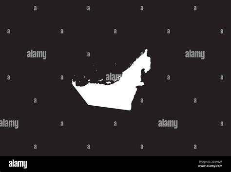 United Arab Emirates Outline Map Vector Illustration Stock Vector Image