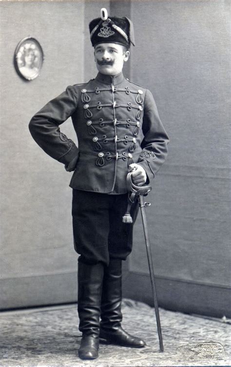 An Exceptional Studio Portrait Of A Proud Hussar Unteroffizier From