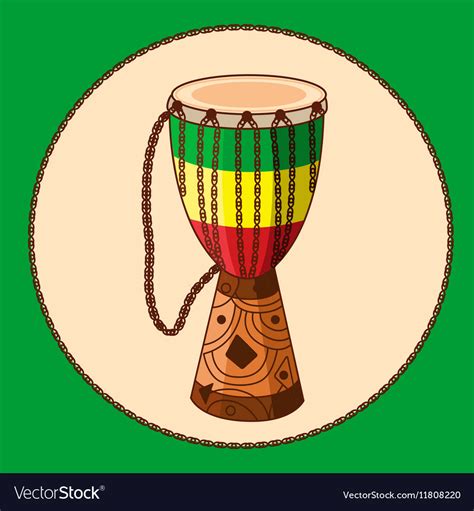 Cartoon african drum djembe Royalty Free Vector Image