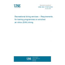 UNE ISO 11107 2010 Recreational Diving Services Requirements For