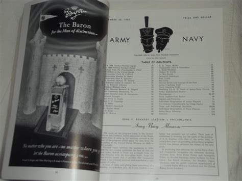 Army Navy Almanac Official Program Magazine Periodical