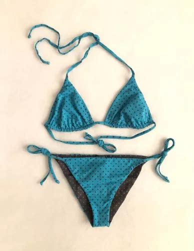 Intimissimi Calzedonia Bikini Doble Vista Azul Original Env O Gratis