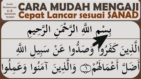 Cara Mudah Belajar Mengaji Al Qurancepat Lancar Standar Sanad Pelan