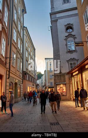 Austrian Architecture And Store Fronts Walking By The Famous Shopping