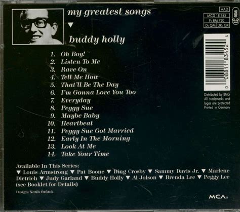 Buddy Holly CD: My Greatest Songs (CD) - Bear Family Records