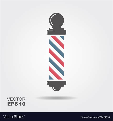 Classic Barbershop Pole Isolated On A White Vector Image