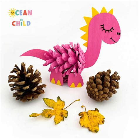 Pinecone Dinosaur Craft, The Perfect Fall Nature Craft for Kids ...