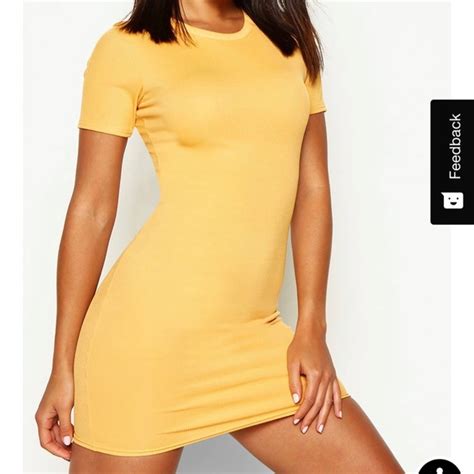 Boohoo Dresses Basic Rib Crew Bodycon Dress Poshmark