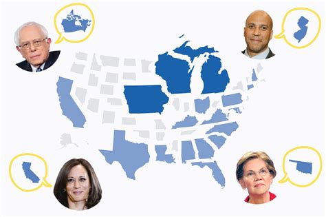 Here are the places the candidates mention in the Democratic debates ...