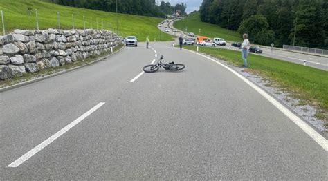 Stadt St Gallen Sg Fahrradfahrer Nach Selbstunfall