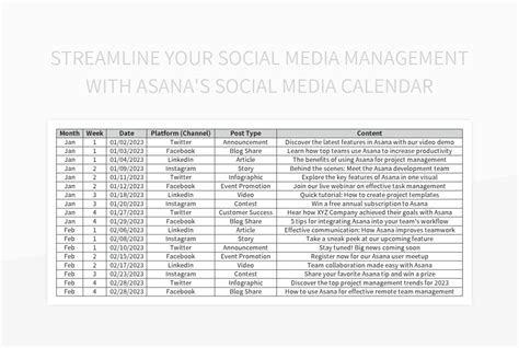 Streamline Your Social Media Management With Asana's Social Media ...