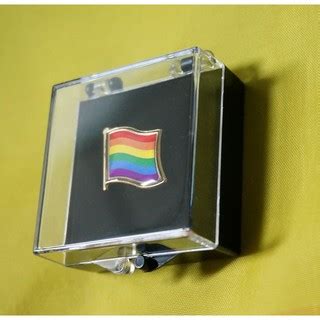 彩虹旗 K鍍金 精美壓克力盒裝 徽章 胸章 胸針 同性 同志 多元成家 婚姻平權 RAINBOW FLAG gay 蝦皮購物