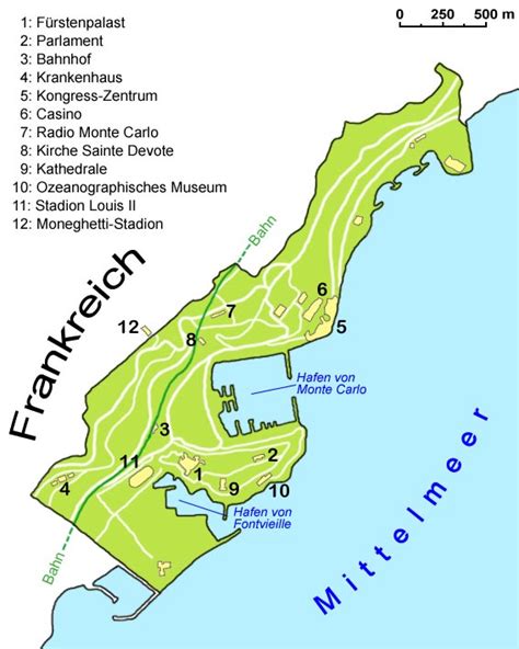 Monaco Geografie Landkarte L Nder Monaco Goruma