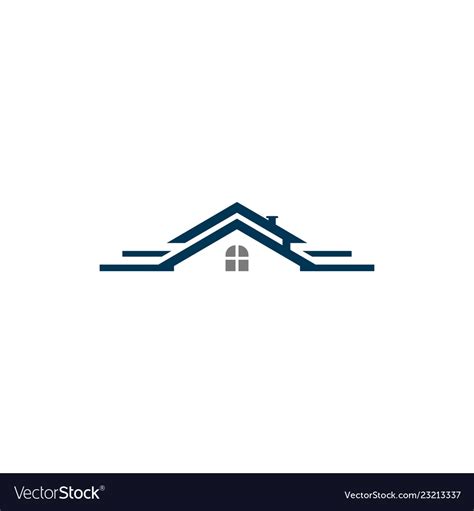 Roof house real estate logo Royalty Free Vector Image