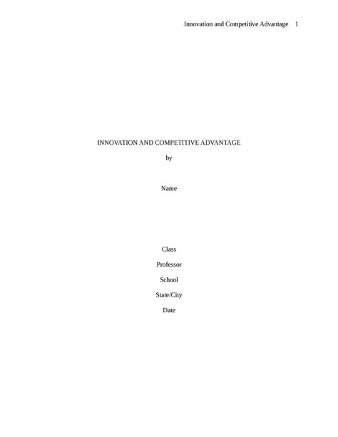 How does innovation contri b ute to competitive advantage - INNOVATION