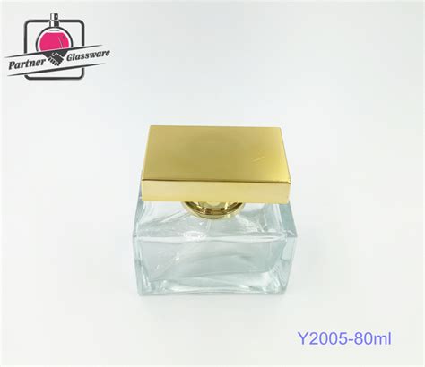 Whole Set Luxury Square Empty Transparent Glass Perfume Bottle Ml