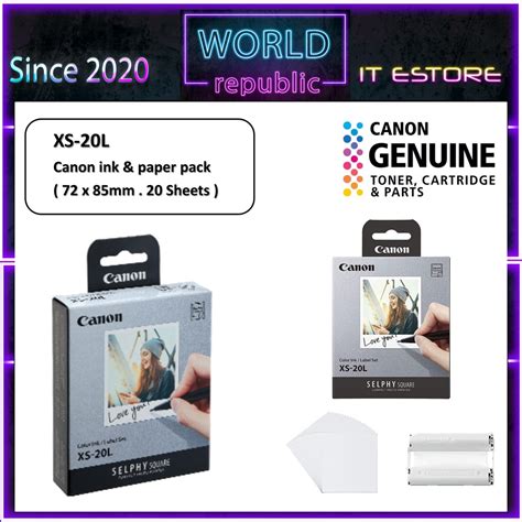 Canon Selphy Color Ink Label Xs L Set Sheets For Canon Selphy