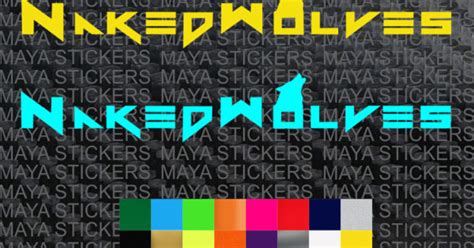 Naked Wolves Logo Stickers In Custom Colors And Sizes