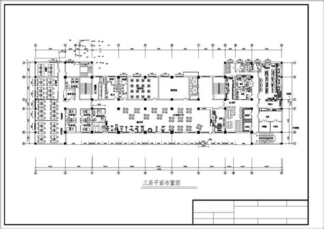 某星级酒店装修设计平面布置方案cad图宴会厅土木在线