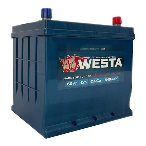 Автомобильный аккумулятор WESTA 6CT-60 А АзЕ JIS ASIA - купить по ...