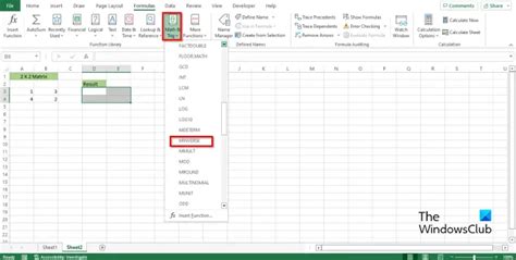 How To Use The Minverse And Mmult Functions In Excel