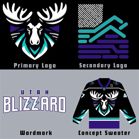 Utah Hockey Branding Concepts Rnhlinslc