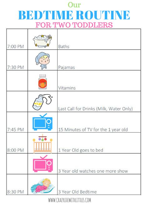 bedtime routine printable