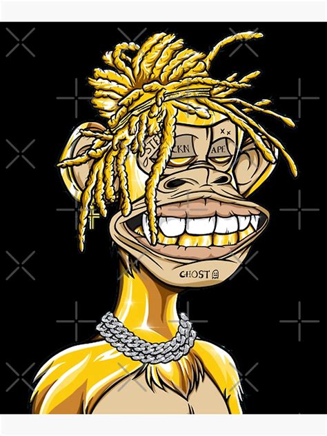 Nft Monkey In Yellow Like Travis Scott Bored Ape Yacht Club Poster