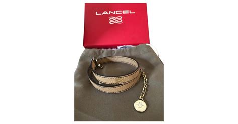 Lancel Bracelets Cuir Beige Ref Joli Closet