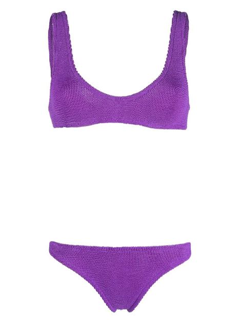 MC2 SAINT BARTH Seersucker Texture Bikini Purple Editorialist