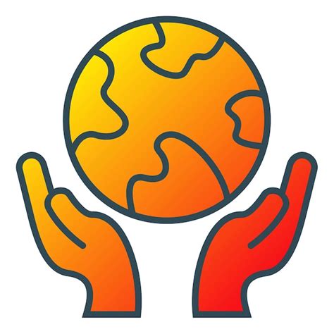 Premium Vector Two Hands Holding A Globe With The Word Earth On It