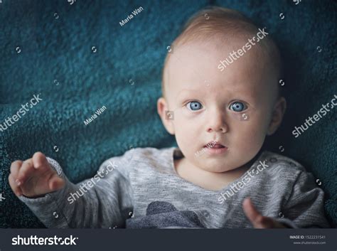 Serious Beautiful Blue Eyed Baby Boy Stock Photo 1522231541 Shutterstock