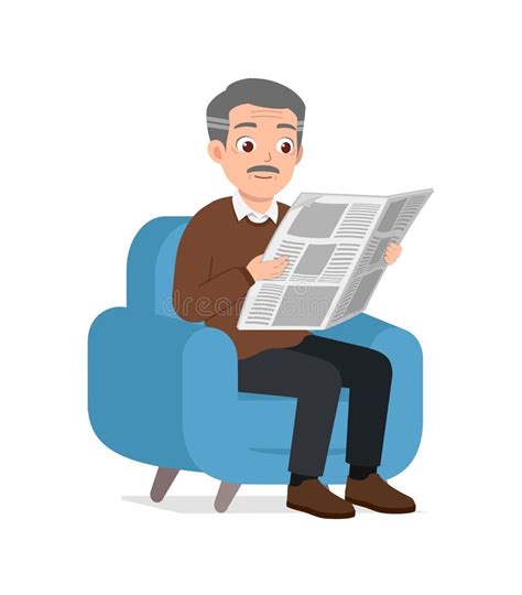 Grandfather Read Newspaper Stock Illustrations – 208 Grandfather Read ...