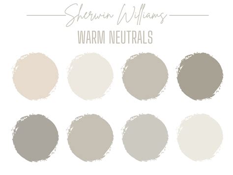 Sherwin Williams Warm Neutral Paint Colors - Etsy