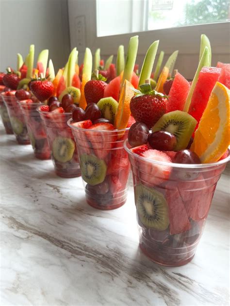 Fruit cups | Fruit platter designs, Appetizer recipes, Fruit cups