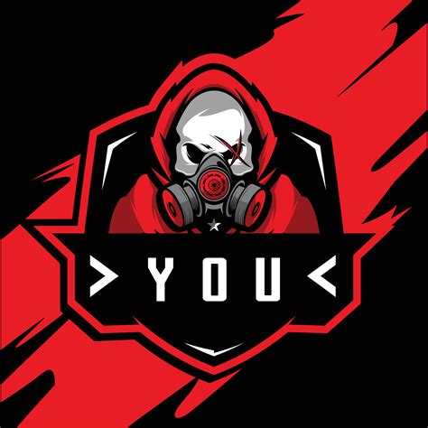 skull esport logo wearing gas mask 15733545 Vector Art at Vecteezy