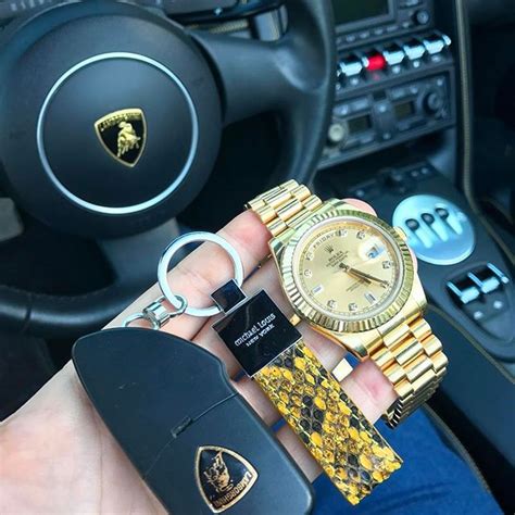 Michael Louis Classickeyholder In Yellow Python X Lamborghini X