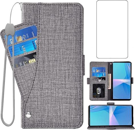 Asuwish Compatible With Sony Xperia Ii Wallet Case And Tempered