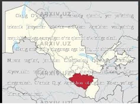 Orta Zarafshon Tabiiy Geografik Okrugi Sinf Geografiya Slaydlar