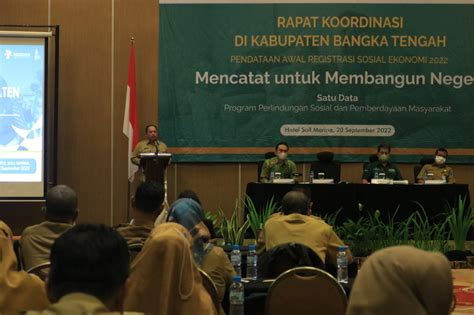 BPS Dan Pemkab Bangka Tengah Komitmen Sukseskan Regsosek Untuk