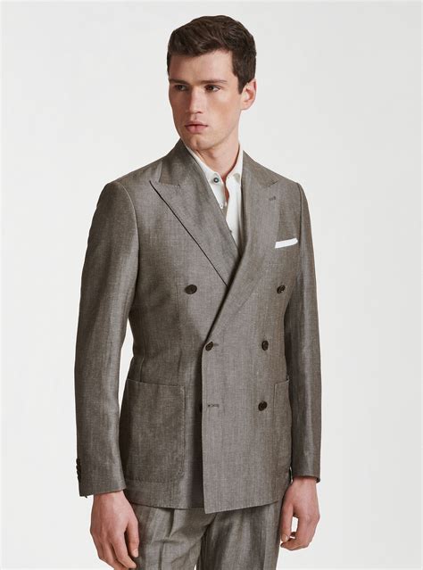 Zignone Linen And Wool Double Breasted Suit Blazer Gutteridgeeu Catalog Gutteridge