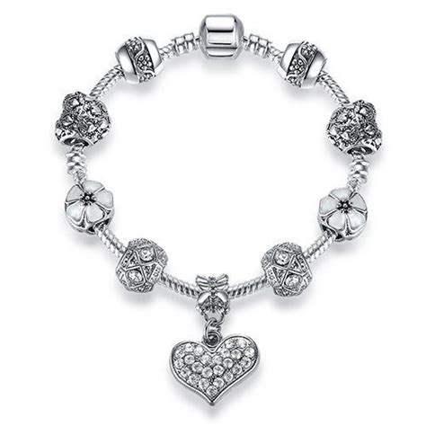 Silver Crystal Charm Bracelets for Women | Jewelry Addicts | Silver ...